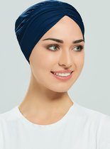 Adasea bonnet de bain bonnet de bain turban, taille unique, bleu foncé