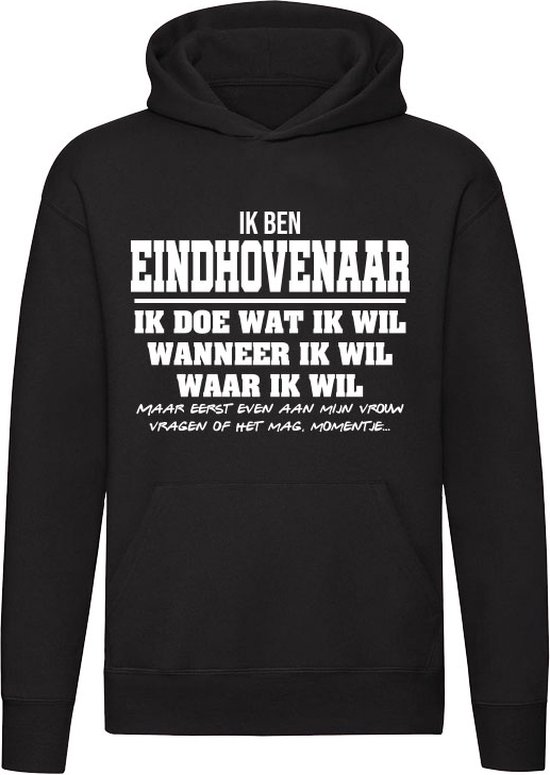 Foto: Eindhovenaar verjaardagkado verjaardag kado cadeau grappig jarig eindhoven 040 unisex trui sweater hoodie capuchon zwart