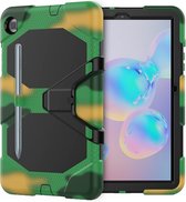 Arara Hoes Geschikt voor Samsung Galaxy Tab S6 Lite (2020/2022 Hoes Extreme protectie Army Backcover – Camouflage Groen