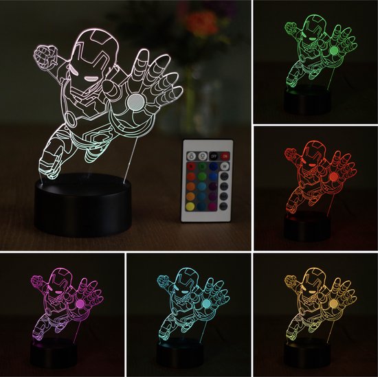 Klarigo®️ Veilleuse Pokémon - Lampe LED 3D Illusion - 16 Couleurs - Lampe  de Bureau 