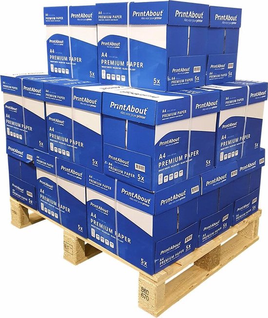 PrintAbout Premium A4 papier halve pallet (20 dozen)
