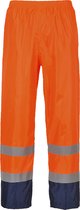 Portwest H444 Hi-Vis Klassieke Tweekleuren Regenbroek Oranje - S