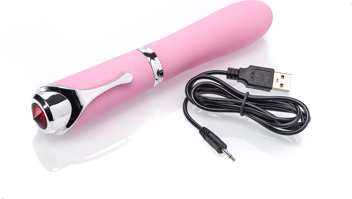 Goedkoopste ZENN - Klassieke vibrator, in- en extern, clitoris massage, alleen of samen, zacht buigbaar silicone, makkelijks schoon te maken, met diamantje