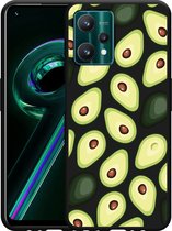 Realme 9 Pro+ Hoesje Zwart Avocado's - Designed by Cazy