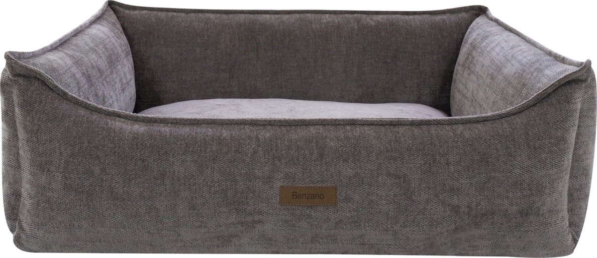 Benzano - Hondenmand - Exclusive - Wasmachine wasbaar - Schuimvulling - Grijs/Taupe - 80 CM