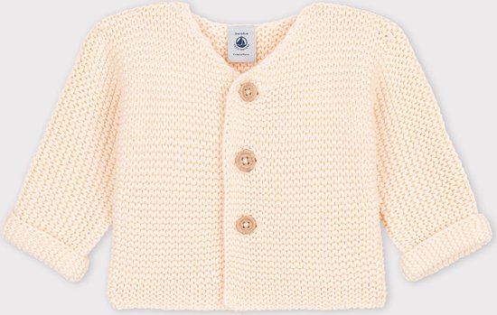 Cardigan bébé unisexe tricoté Petit Bateau au point mousse Cardigan unisexe - Taille 74