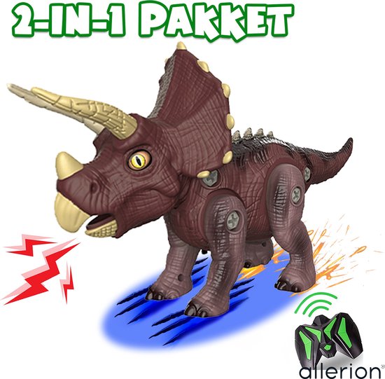Allerion Dinosaurus 3D Puzzel Set – 2 Dino's RC – T-Rex en Triceratops -  Met... | bol.com