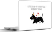 Laptop sticker - 14 inch - Spreuken - Quotes - I work hard so my dog can have nice things - Honden - 32x5x23x5cm - Laptopstickers - Laptop skin - Cover