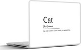 Laptop sticker - 14 inch - Cat - Spreuken - Quotes - Kat definitie - Woordenboek - 32x5x23x5cm - Laptopstickers - Laptop skin - Cover