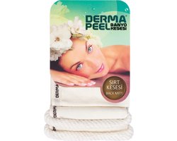 Dermapeel - Back Mitt - Lichaamborstel - Rugkrabber - Hamam - kese - Bath Scrubber - Massage handschoen - badspons - Glove - Washand - hammam - peeling - scrub - spa - douche - bad - Voor Unisex