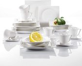 Services de table de Luxe - set de service 6 personnes - set de table - assiettes, bols, mugs - durable - qualité premium