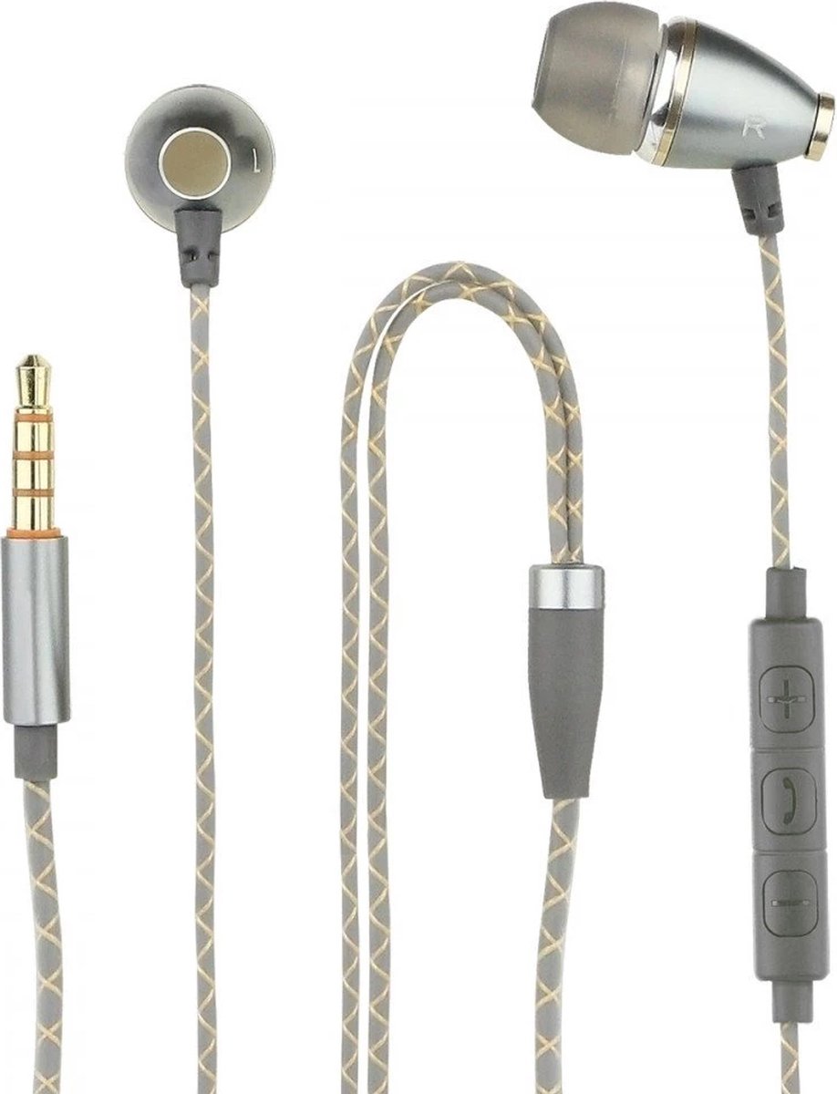 Fontastic 251061 In-Ear Headset - Oordopjes met microfoon - Camerasluiter - Grijs