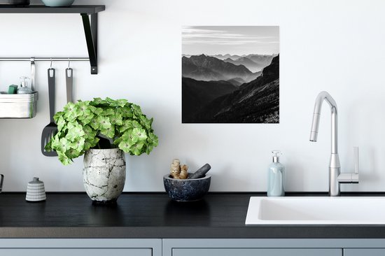 Affiche Montagnes - Nature - Brouillard - 30x30 cm