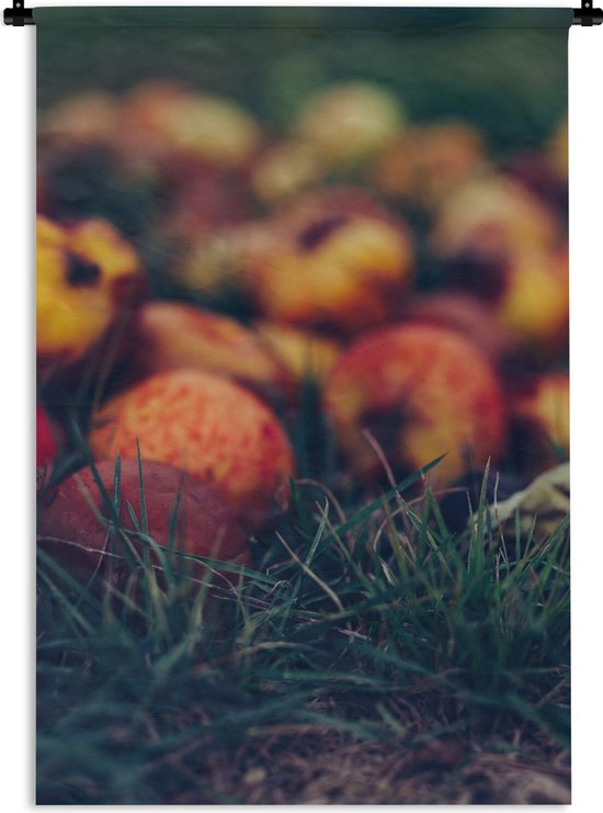 Wandkleed - Wanddoek - Landelijke decoratie - Herfst - Appel - Fruit -  120x180 cm -... | bol.com
