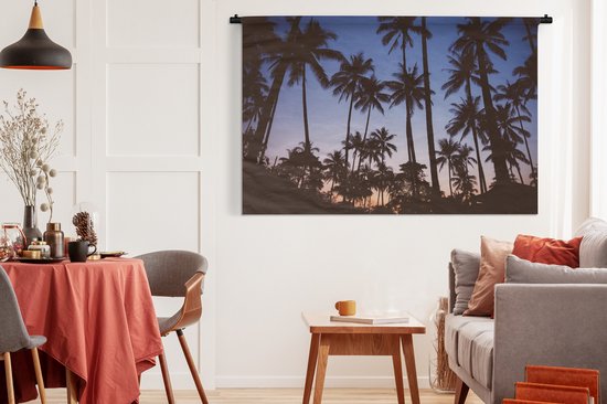 Wandkleed - Wanddoek - Palmboom - Tropisch - Zomer - Lucht - 180x120 cm - Wandtapijt