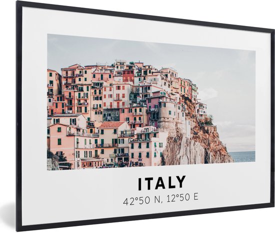 Poster met lijst Cinque Terre - Italië - Amalfi - Zee
