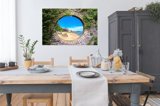 Affiche Été - Plage - Vue traversante - Tropical - 120x90 cm