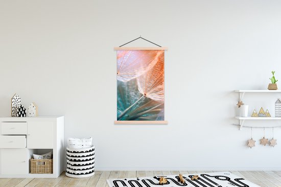 Porte-affiche avec affiche - Affiche scolaire - Bloem - Pissenlit - Plante - 120x180 cm - Lattes vierges