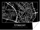 Poster Plattegrond - Stadskaart - Utrecht - Kaart - 80x60 cm