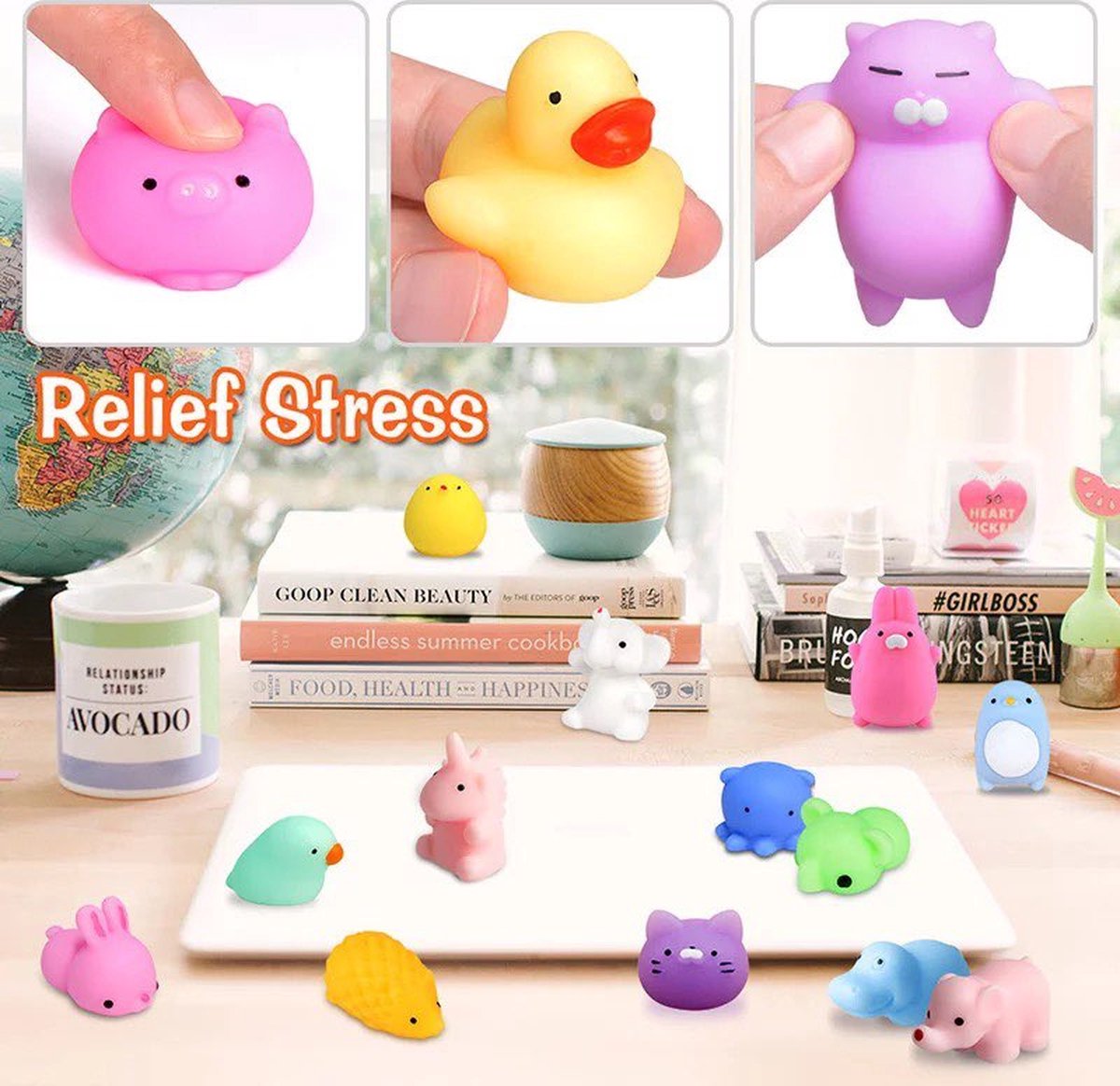 Kattenpoot Knijpspeeltje Ensemble De 8 Pièces Jumbo Glitter Mochi