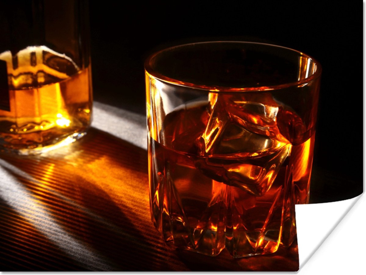 Poster Glazen - Whiskey - Drank - 40x30 cm