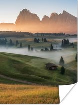 Affiche Berg - Brouillard - Paysage - 90x120 cm