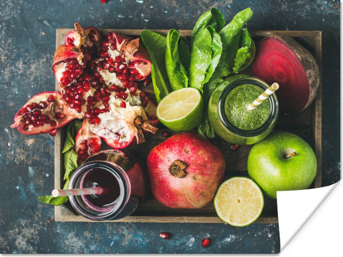 Poster Fruitkist - Fruit - Smoothie - 40x30 cm