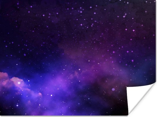 Affiche Ciel étoilé - Soleil - Univers - 40x30 cm