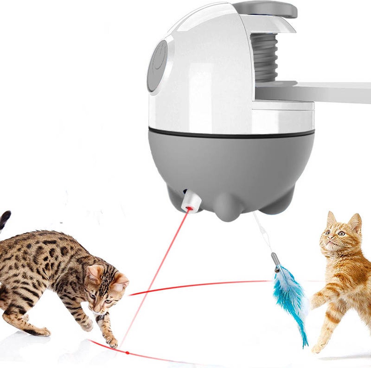Filo Jouets électriques suspendus pour chat avec laser et plumes - Jouet  pour chat -... | bol.com
