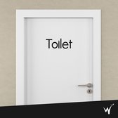Toilet Deursticker - Woningdecoratie - Toilet Sticker - Kantoor Decoratie - Modern - 5 x 13 cm - Zwart