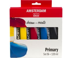 foto van Amsterdam Standard Series acrylverf primaire set | 5 x 120 ml