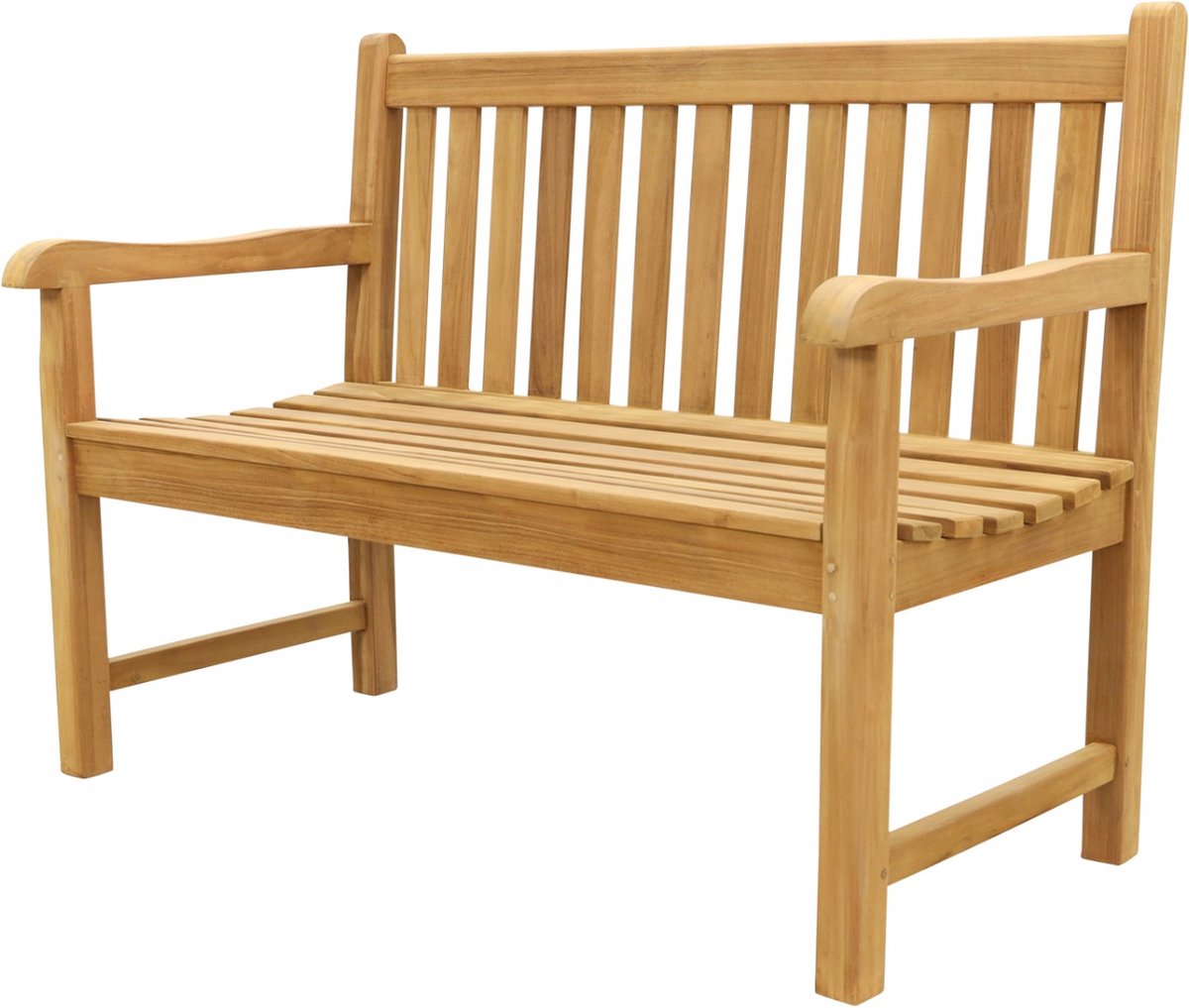 Bol.com Teak houten tuinbank Bison - 120 cm. aanbieding