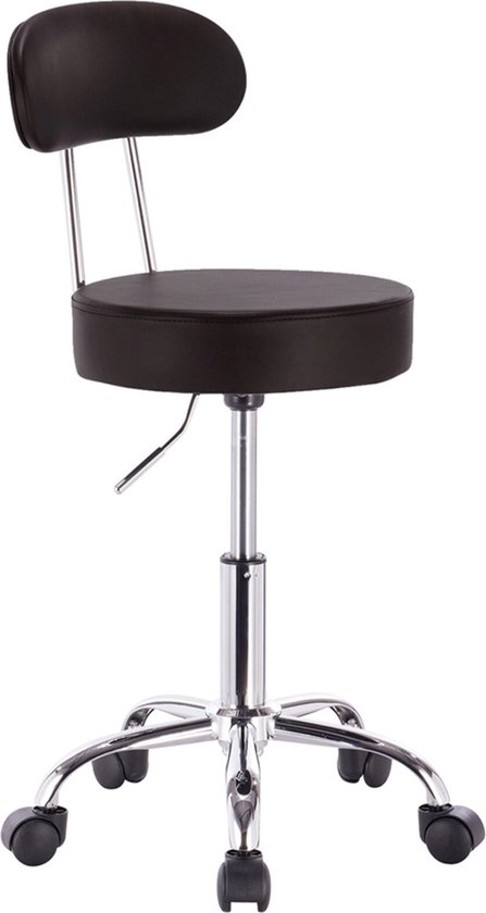 Happyment® Ergonomische kruk met rugleuning - Hoogte Verstelbaar