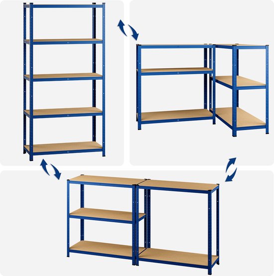 Rack de stockage en métal jusqu'à 875 kg bleu