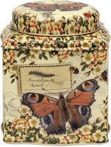 Blik tea Vintage Butterflies 10,5x10,5x11cm