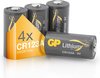 GP Lithium CR123A batterij - CR123 - CR123a 3V Batterij - 4 stuks