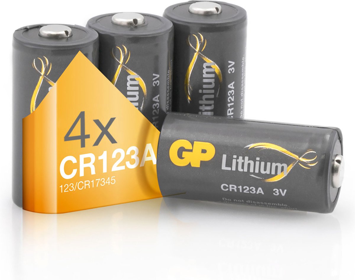 GP Lithium CR123A batterij - CR123 - CR123a 3V Batterij - 4 stuks | bol.com