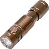 Lampe de Poche Fenix E05R FEE05R-BR Lampe de Poche Porte-Clés Rechargeable Compacte Every Day Carry, 400 Lumens, Marron, Aluminium