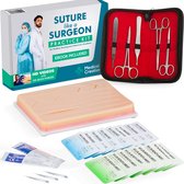 Ensemble de suture d'entraînement - Coutures en cuir - Pratique chirurgicale - Distributeur d'aiguilles - Matériel de suture - Peau d'imitation