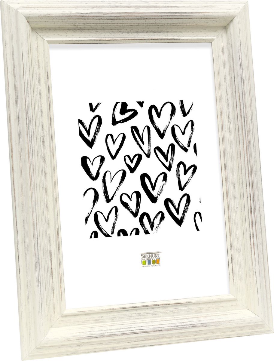Deknudt Frames fotolijst S55DF1 - wit geschilderd - voor foto 13x18 cm