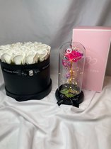 AG Luxurygifts cadeau box - flower box - beauty and the beast rose - rozen box - luxe - Valentijnsdag - Liefde - soap roses - box - flowerbox - gift