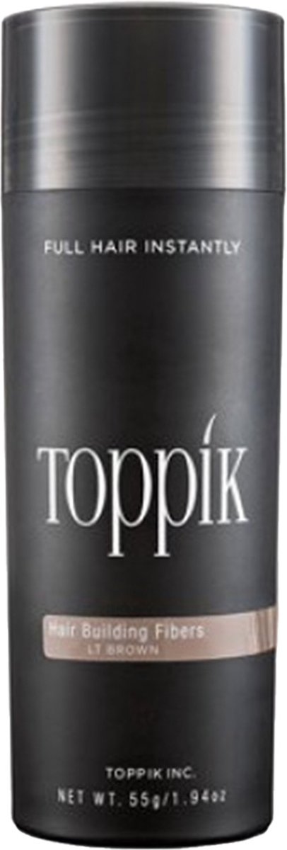 Toppik Hair Building Fibers Lichtbruin - 55 gram - Cosmetische Haarverdikker - Verbergt haaruitval - Direct voller haar