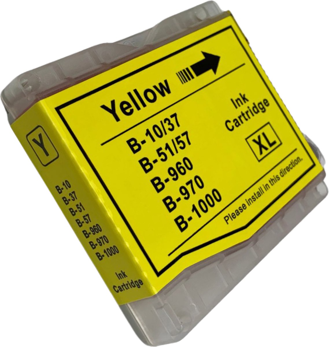 Inktplace Huismerk LC10 / 37 /51 / 57 / 960 / 970 / 1000XL Inkt cartridge Yellow / Geel geschikt voor Brother