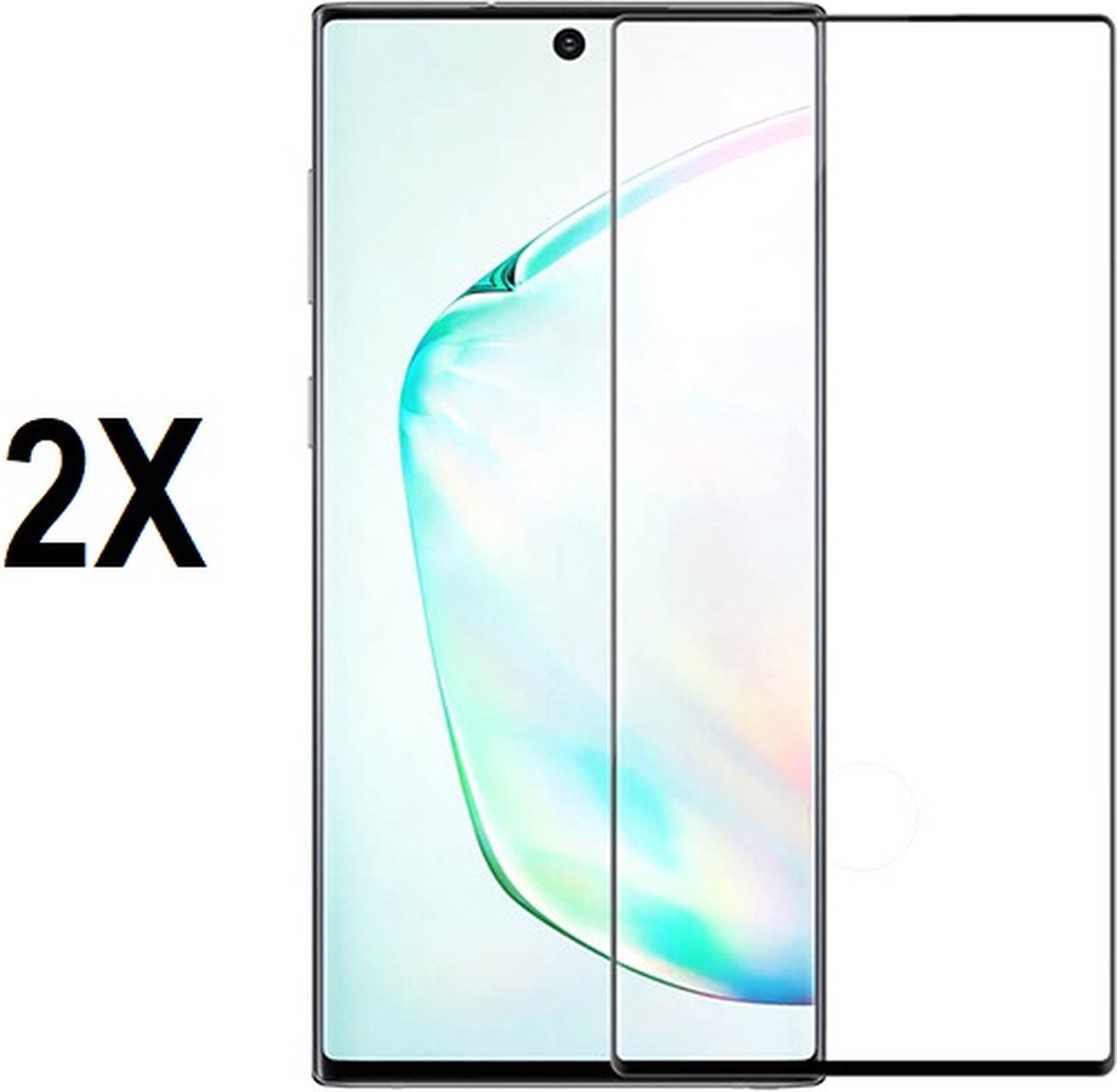 Screenz®- Screenprotector geschikt voor Samsung Galaxy Note 10 Pro / Plus - Tempered glass screen protector - geschikt voor Samsung Galaxy Note 10 pro / Plus- 2 stuks