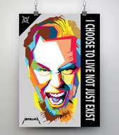 Poster WPAP Pop Art Metallica - James Hetfield