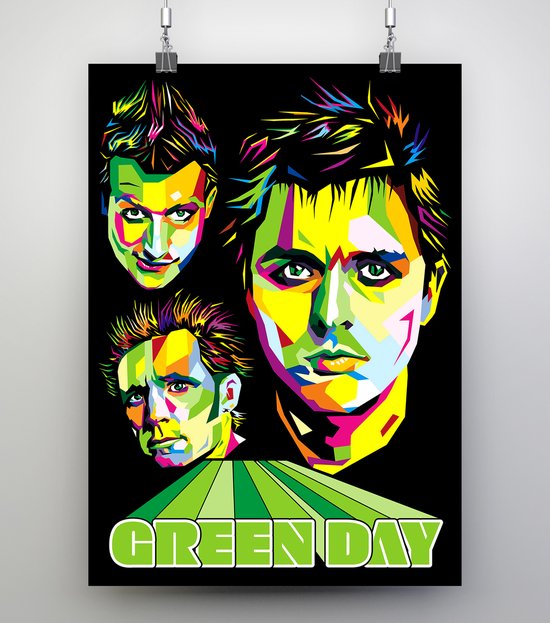 Poster WPAP Pop Art Green Day