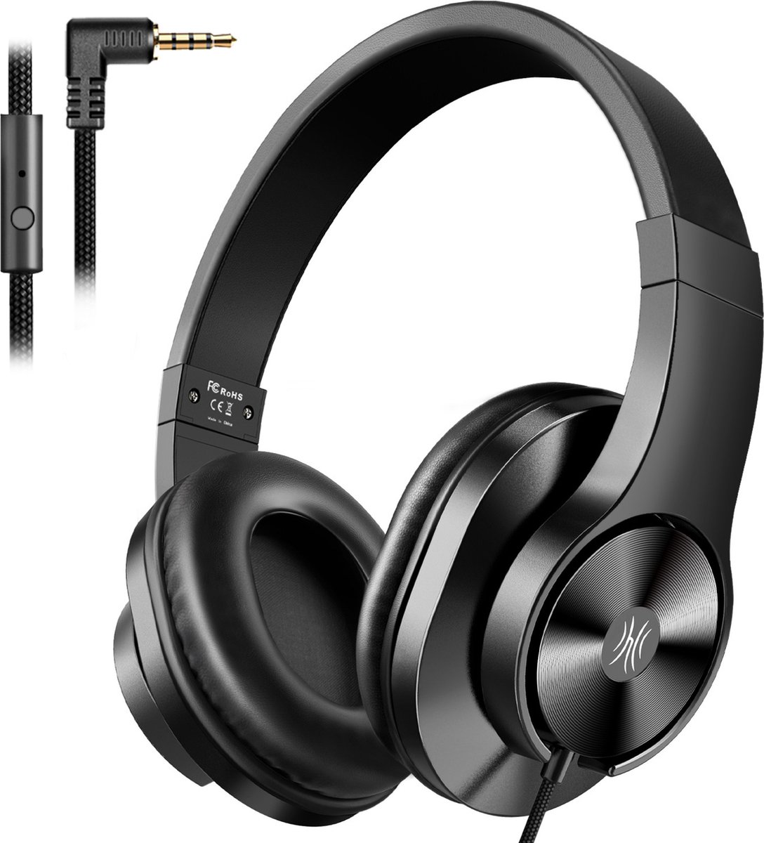 OneOdio T3 - koptelefoon met microfoon (zwart)
