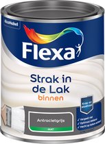 Flexa Strak in de Lak - Watergedragen - Mat - Antracietgrijs - 750 ml
