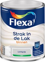 Flexa Strak in de Lak - Watergedragen - Mat - Lichtgrijs - 750 ml