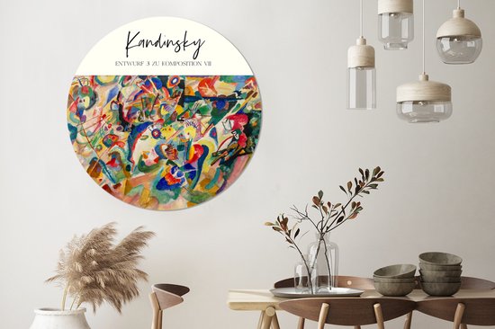 Wandcirkel Oude Meesters - Wanddecoratie Rond - Kunststof - ⌀ 120 - Schilderij - Kandinsky - Oude meesters